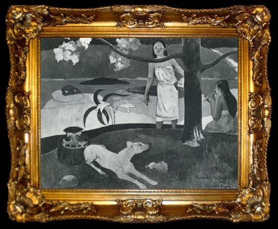 framed  Paul Gauguin Tahitian Pastoral Scenes, ta009-2